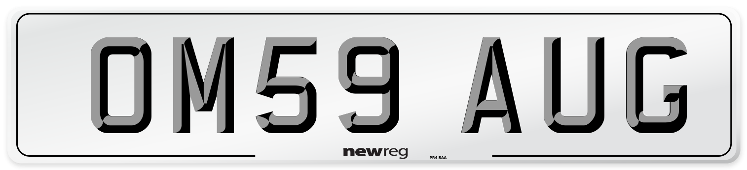OM59 AUG Number Plate from New Reg